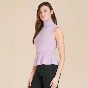 Veronica Beard Lilac Noor Turtleneck Sweater 100% Cashmere Women’s Size Small